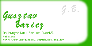 gusztav baricz business card