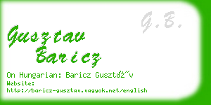 gusztav baricz business card